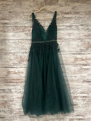 GREEN A LINE GOWN