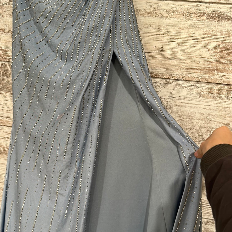 BLUE BEADED LONG DRESS (NEW)