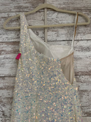 WHITE/COLORFUL SEQUIN LONG DRE