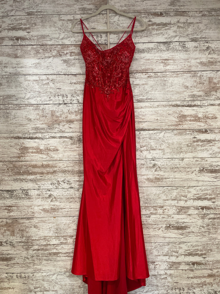 RED LONG EVENING GOWN (NEW)