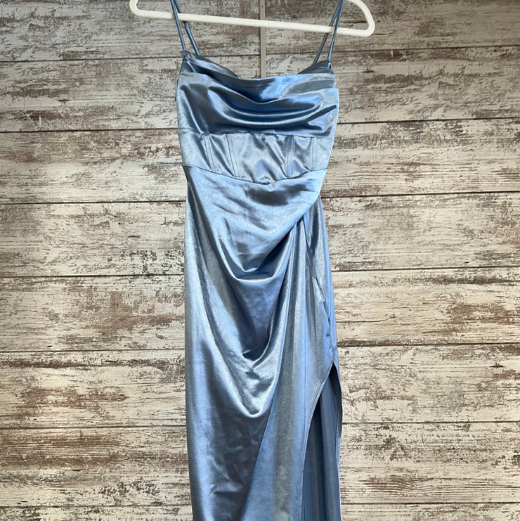 BLUE LONG EVENING GOWN