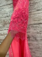 PINK SPARKLY LONG DRESS (NEW)