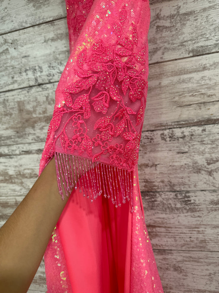 PINK SPARKLY LONG DRESS (NEW)