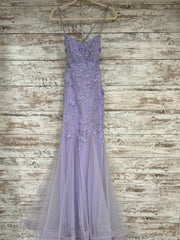 LAVENDER/FLORAL MERMAID GOWN