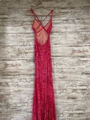 PINK FULL SEQUIN LONG DRESS