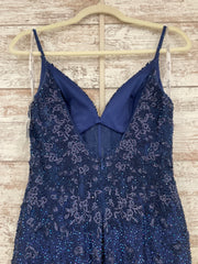 NAVY SPARKLY LONG DRESS (NEW)