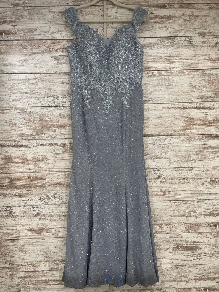 BLUE SPARKLY LONG DRESS