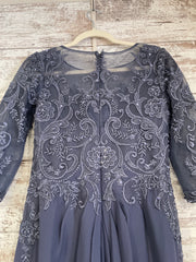 BLUE/FLORAL LONG DRESS (NEW)