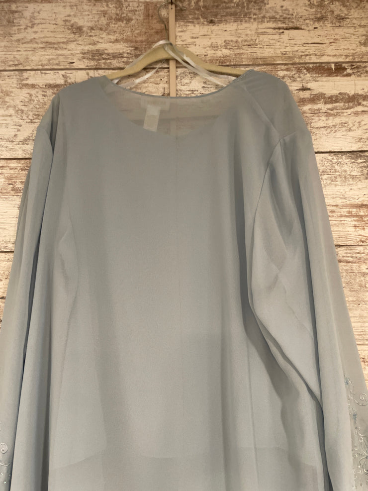 BLUE 2 PC. LONG DRESS SET