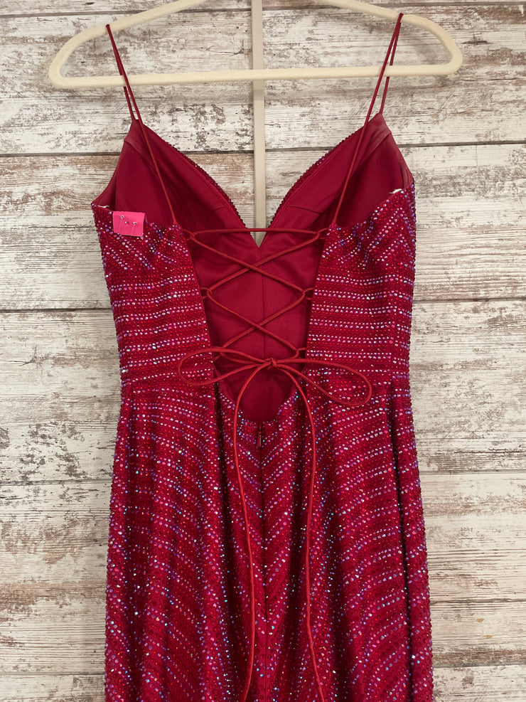RED HOT STONE LONG EVENNG GOWN