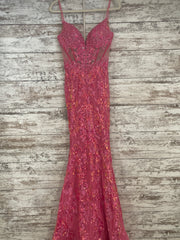 PINK SPARKLY LONG EVENING GOWN
