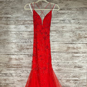 RED/FLORAL SPARKLY MERMAID GOW