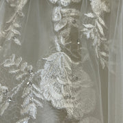 WHITE/FLORAL WEDDING GOWN$1300