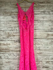 PINK SPARKLY LONG EVENING GOWN