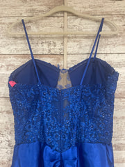 ROYAL BLUE LONG EVENING GOWN
