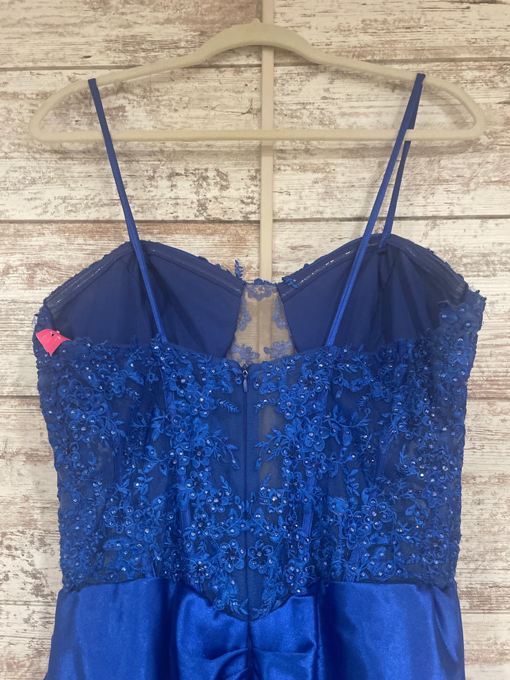 ROYAL BLUE LONG EVENING GOWN