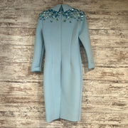 BLUE MIDI DRESS RETAIL $595