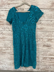 TEAL SPARKLY MIDI DRESS