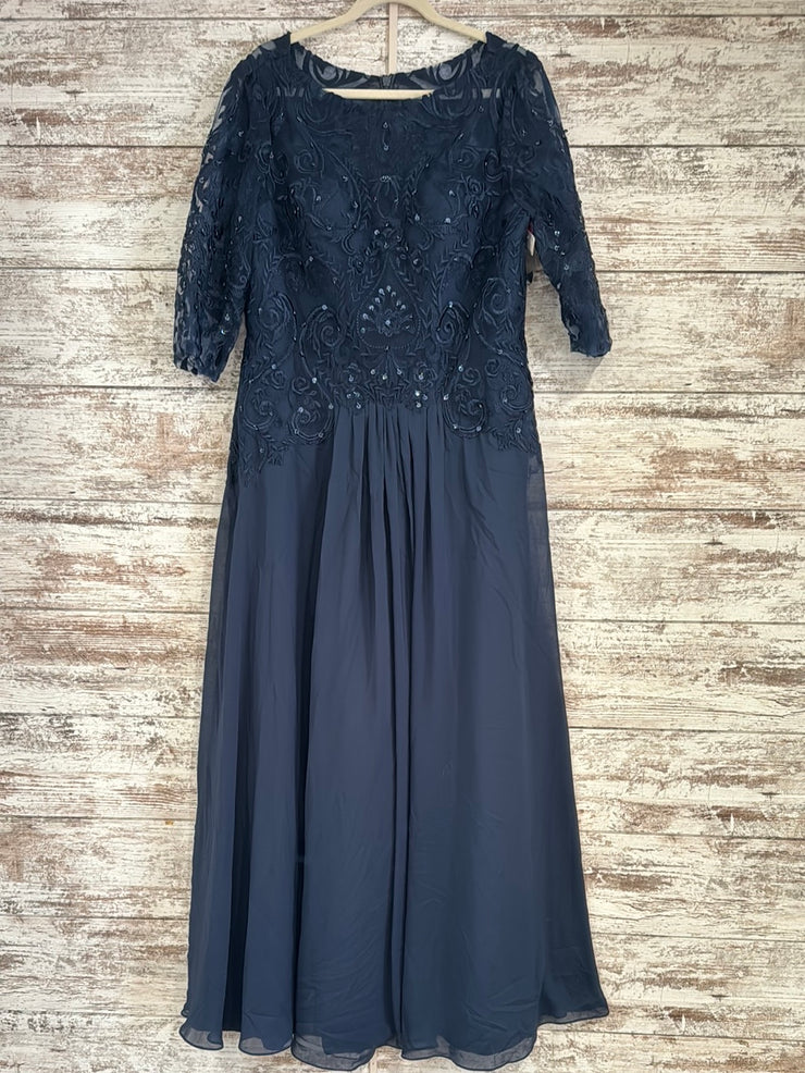 NAVY/FLORAL LONG DRESS (NEW)