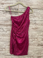 PINK ONE SHOULDER SHORT DRESS
