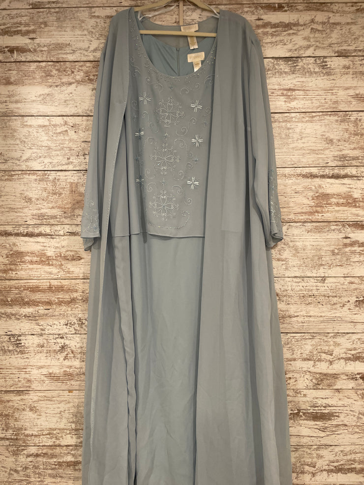 BLUE 2 PC. LONG DRESS SET