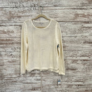 IVORY CROCHET SWEATER-NEW $68