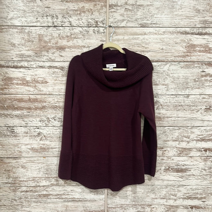 PURPLE COWL NECK SWEATER