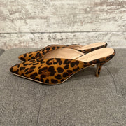 LEOPARD MULE HEELS