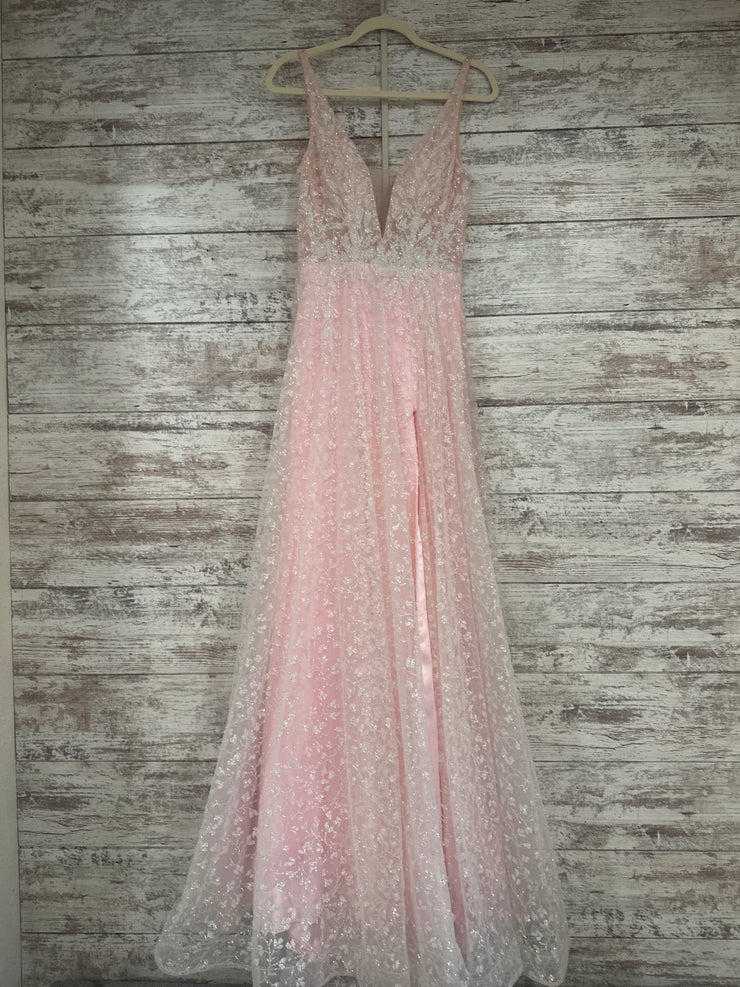 PINK/WHITE SPARKLY A LINE-NEW