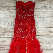 RED/SILVER RUFFLED MERMAID