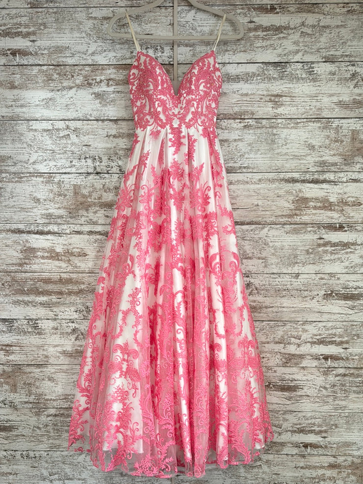 WHITE/PINK PRINCESS GOWN