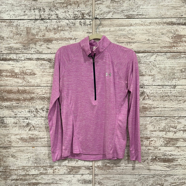 PINK 3/4 ZIP LONG SLEEVE TOP
