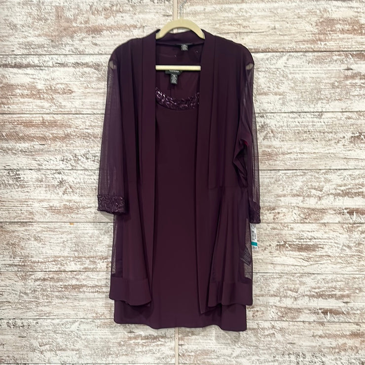 PURPLE 2 PC. SHORT DRESS (NEW)