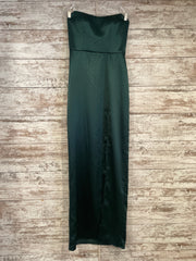 GREEN LONG EVENING GOWN