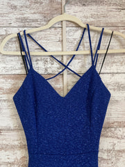 ROYAL BLUE SPARKLY LONG DRESS