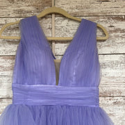 LAVENDER LAYERED A LINE GOWN