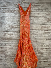 ORANGE SEQUIN MERMAID GOWN