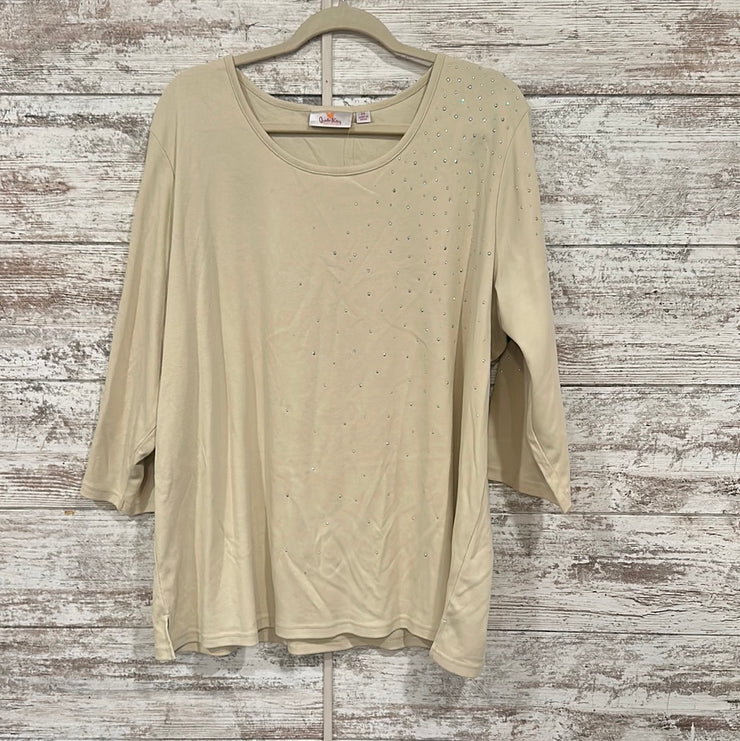 TAN W/RHINESTONES TOP-NEW$68