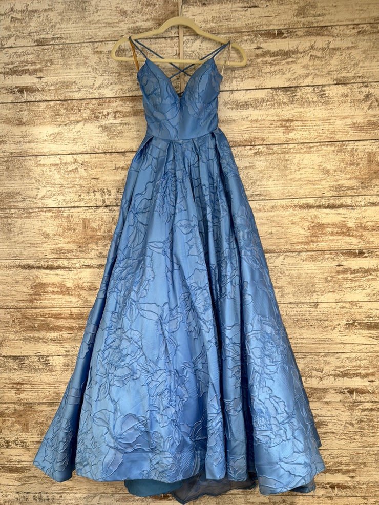BLUE A LINE GOWN