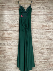 GREEN HOT STONE LONG DRESS