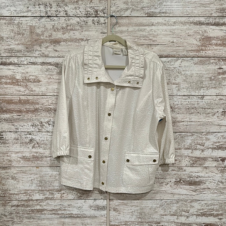 WHITE SHIMMERY JACKET $129