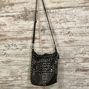 GRAY W/GEMS CROSSBODY PURSE