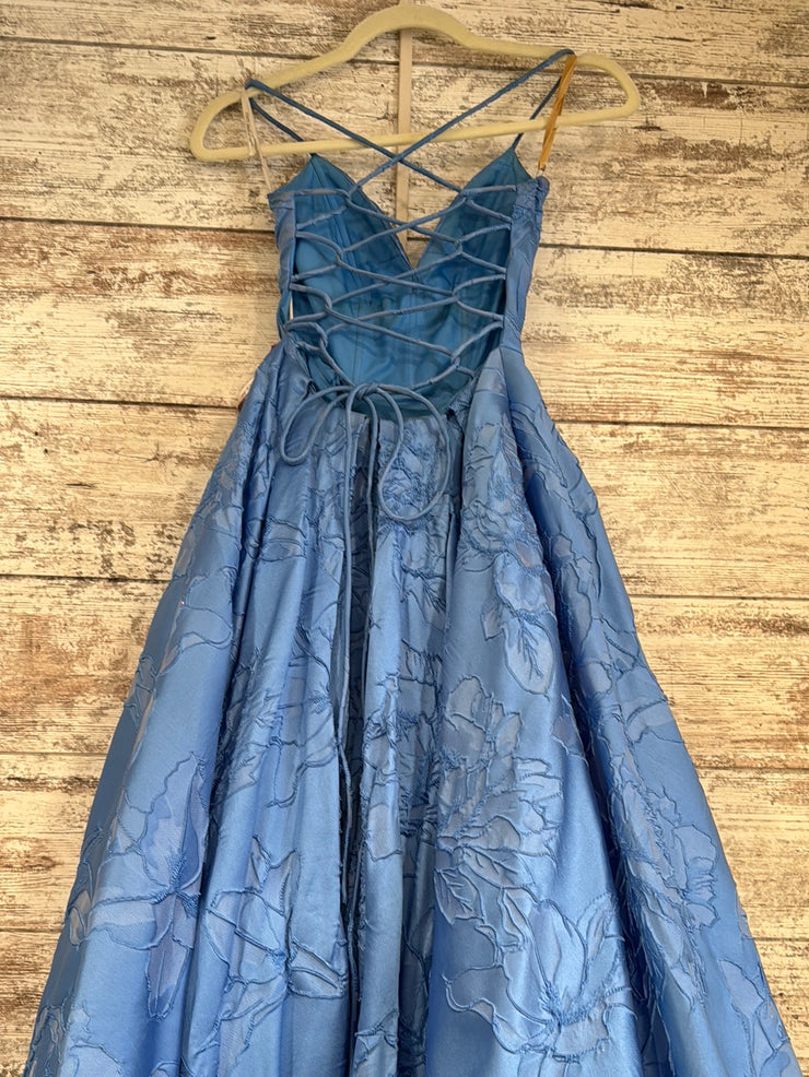 BLUE A LINE GOWN