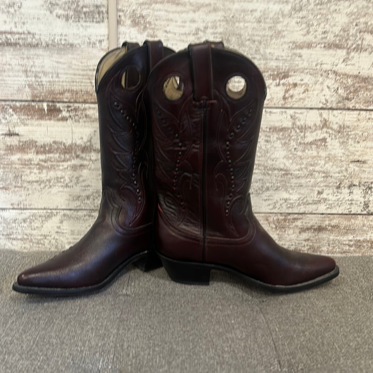 BROWN LEATHER BOOTS (NEW)