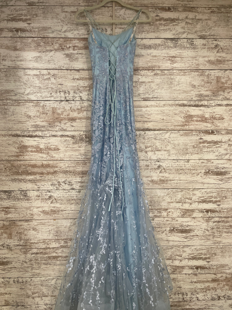 BLUE/FLORAL MERMAID GOWN