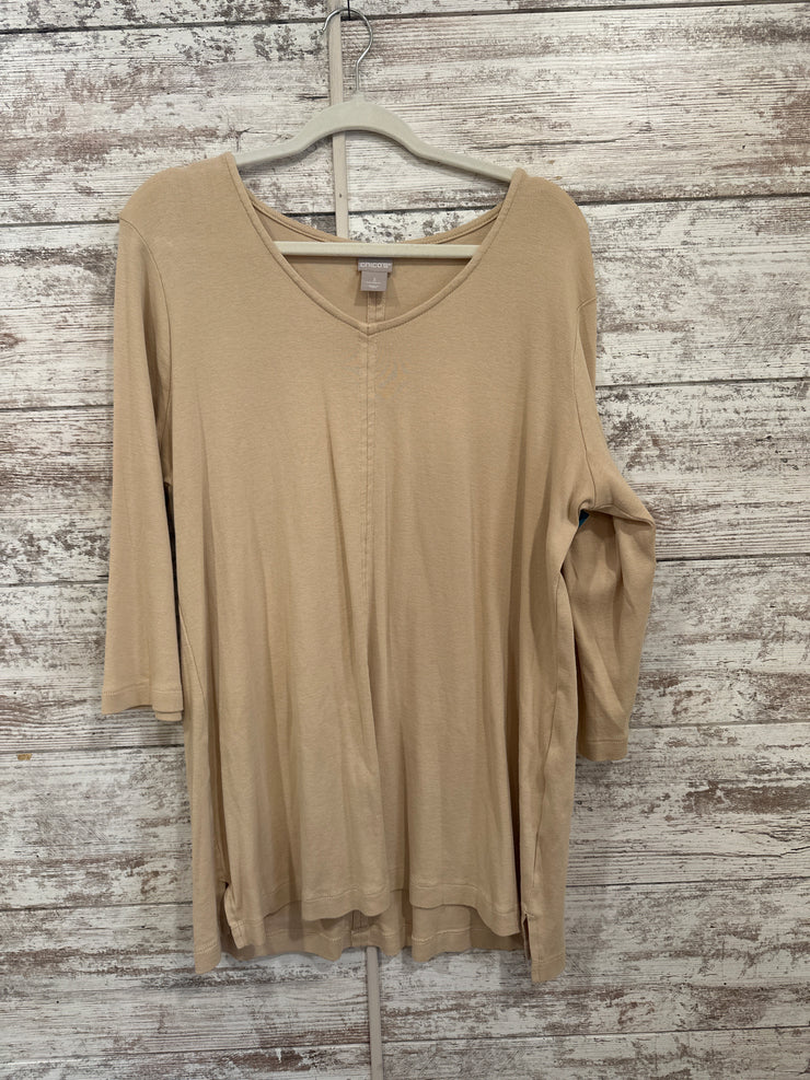 TAN LONG SLEEVE TOP