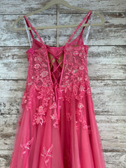 PINK/FLORAL SPARKLY A LINE GOW