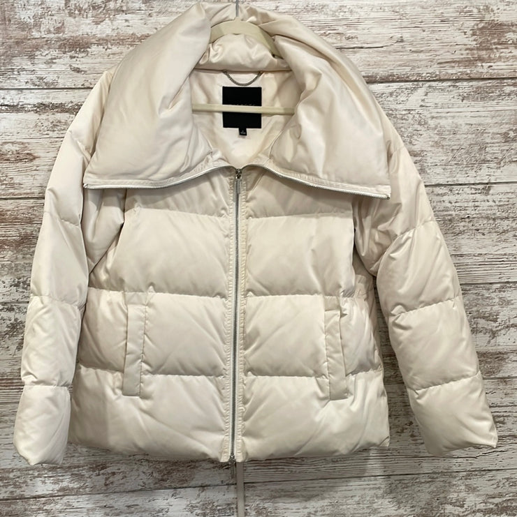 IVORY DUCK DOWN COAT $289