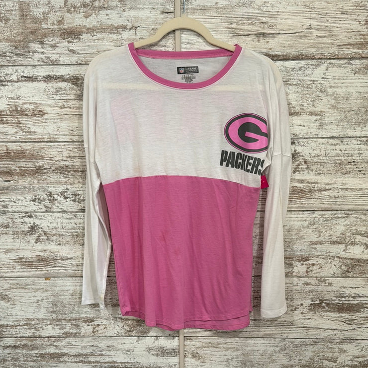 WHITE/PINK PACKERS TOP