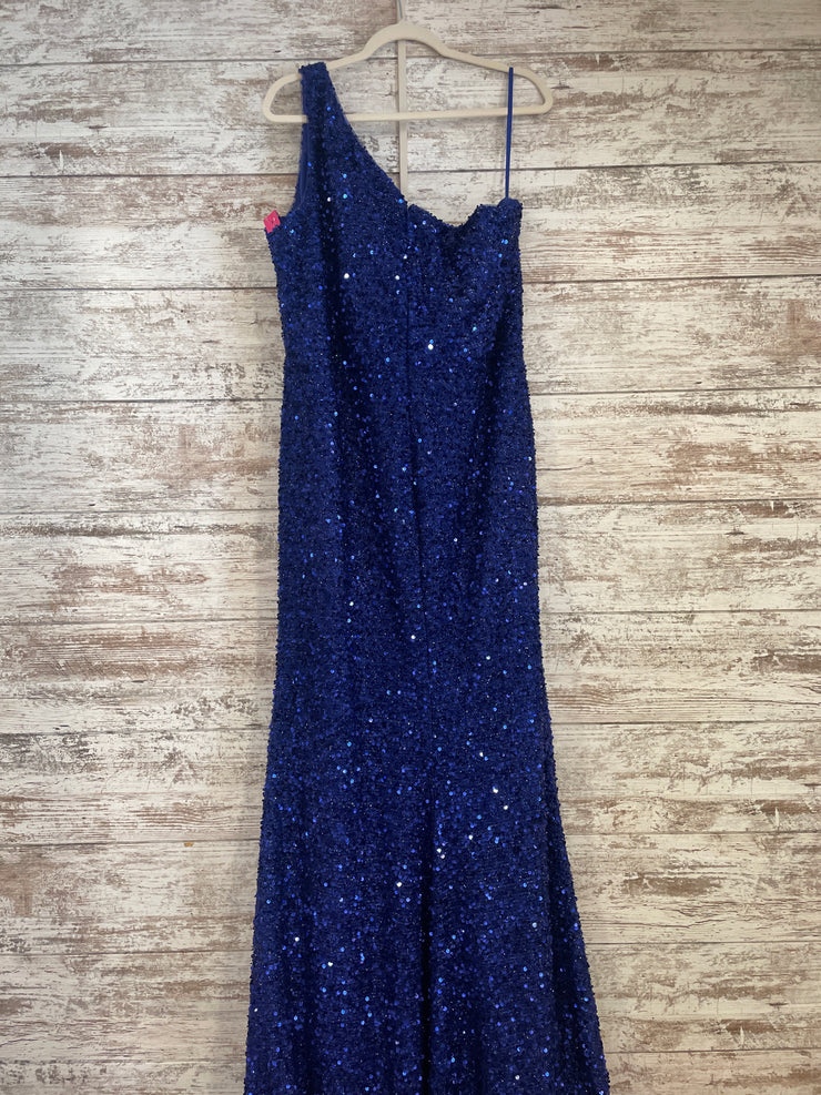 ROYAL BLUE SPARKLY LONG DRESS